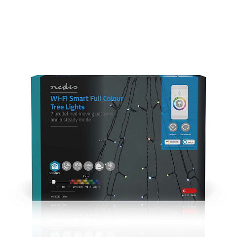 Nedis WIFILXT01C180 Beleuchtungsdekoration Leichte Dekorationskette 180 Glühbirne(n) LED 5,7 W G