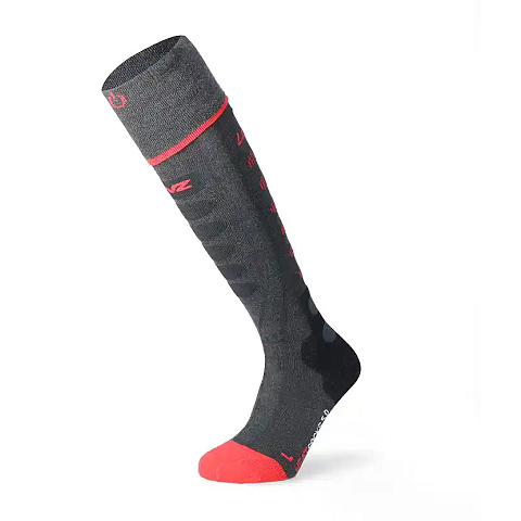Lenz Heat Sock 5.1 Toe Cap Regular Fit Unisex Kniestrümpfe Anthrazit, Rot 1 Paar(e)