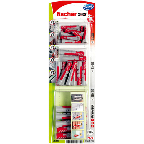 Fischer 536248 Schraubanker/Dübel 40 Stück(e) Schrauben- & Dübelsatz