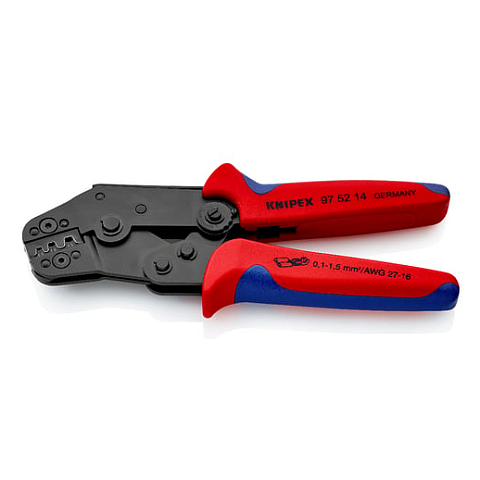 Knipex 97 52 14 Kabel-Crimper Crimpwerkzeug Blau, Rot
