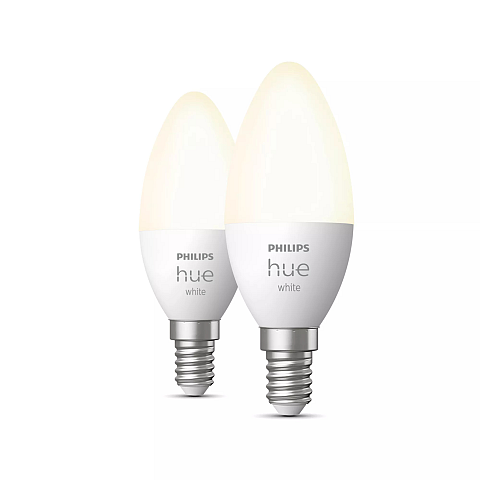 Philips Hue White E14 - Smarte Lampe Kerzenform Doppelpack - 470