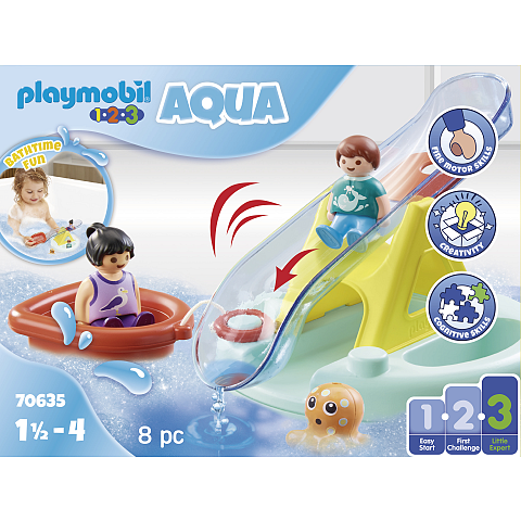 Playmobil 1.2.3 Badeinsel mit Wasserrutsche