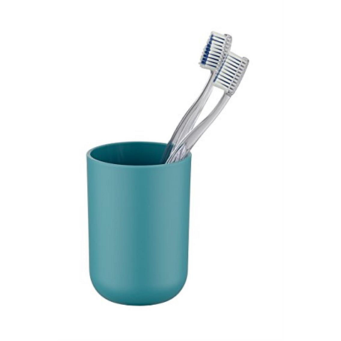 WENKO Colours 21223100 Zahnputzbecher Kunststoff Rund Einzelbild Freistehender Badezimmerbecher