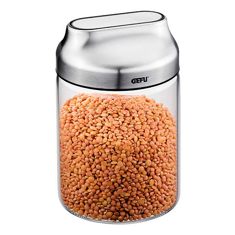 GEFU KIPPO Rund Behälter 0,7 l Edelstahl, Transparent 1 Stück(e)