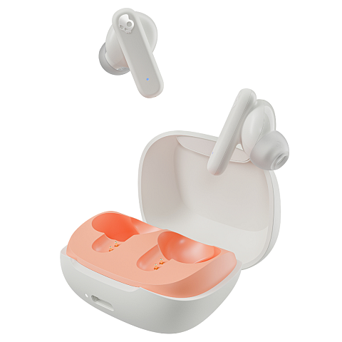 Skullcandy Smokin’ Buds Kopfhörer True Wireless Stereo (TWS) im Ohr Anrufe/Musik Bluetooth Orange, Weiß