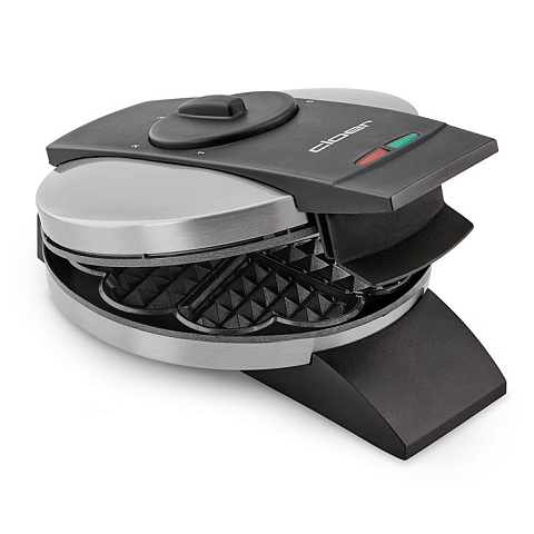 Cloer 1639SR 5 Waffel(n) Schwarz, Edelstahl