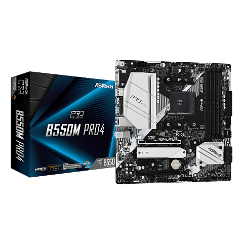 Asrock B550M Pro4 AMD B550 Sockel AM4 micro ATX