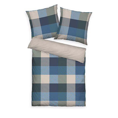 HERDING TOM TAILOR Winterbettwäsche - Bold Mosaic Navy & Forest - 80-x-80-cm-135-x-200-cm