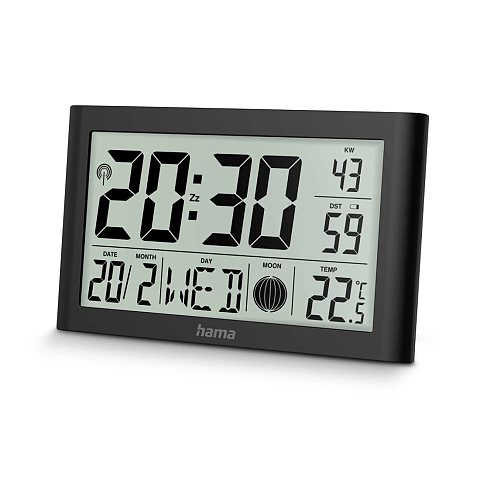 Hama Martinique Digitaler Wecker Schwarz