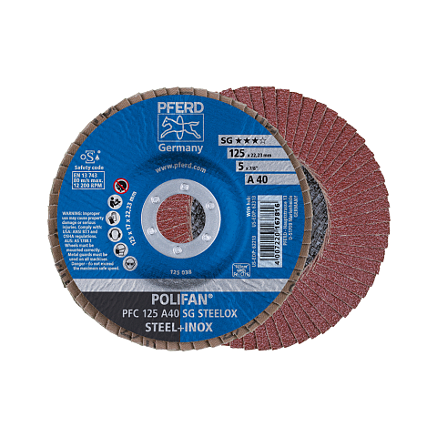 PFERD PFC 125 A 40 SG STEELOX Rotierendes Schleifwerkzeug Zubehör Metall