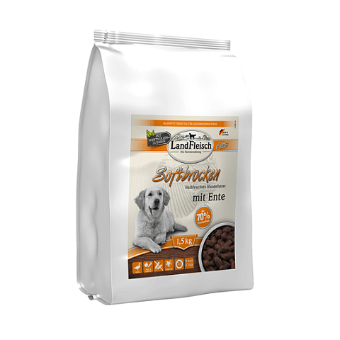 Landfleisch Dog Softbrocken Mit Ente Getreidefrei 1,5kg