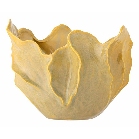 Bloomingville Bastien Vase andere Steingut Gelb