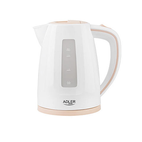 Adler AD 1264 Wasserkocher 1,7 l 2200 W Haselnuss, Weiß
