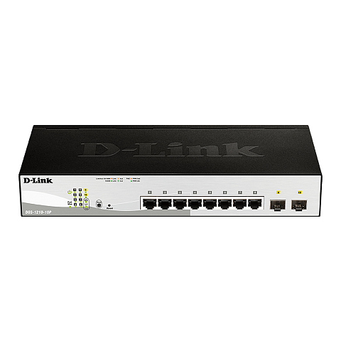 D-Link DGS-1210-10P Managed L2 Gigabit Ethernet (10/100/1000) Power over Ethernet (PoE) 1U Schwarz