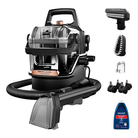 Bissell SpotClean Hydrosteam Pro Zylinder-Dampfreiniger 1,9 l 1000 W Schwarz, Kupfer, Transparent
