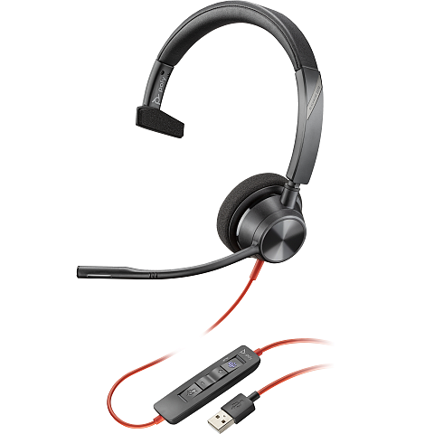 HP Poly Poly Blackwire 3310 USB-A Headset, für Microsoft Teams zertifiziert