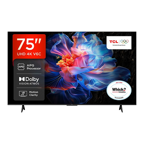 TCL 75V6C-UK Fernseher 190,5 cm (75") 4K Ultra HD Smart-TV WLAN Metallisch 330 cd/m²