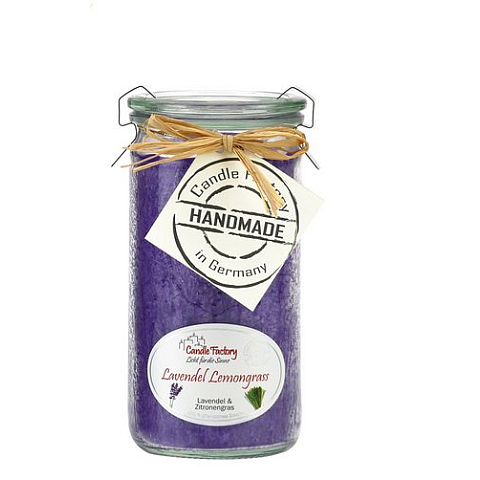 Candle Factory Mini Jumbo Wachskerze Rund Lavendel, Citronella Lavendel 1 Stück(e)