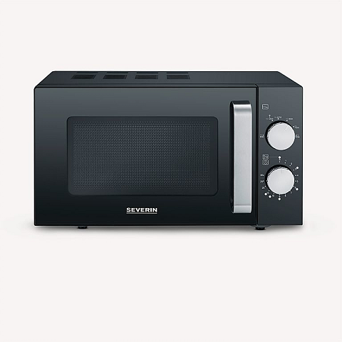 Severin MW 7761 Mikrowelle Schwarz, Edelstahl Solo-Mikrowelle Arbeitsplatte 20 l 800 W