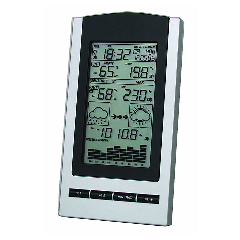 TFA-Dostmann 35.1083.54 Digitale Wetterstation Schwarz, Silber Akku