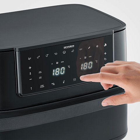 Severin FR 2490 Fritteuse Doppel 9 l Eigenständig 2600 W Heißluftfritteuse Schwarz