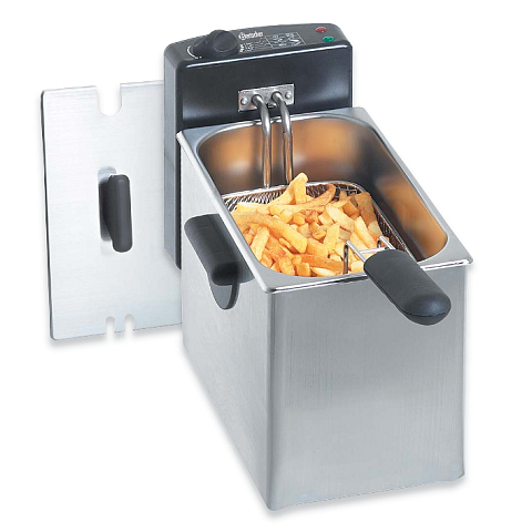 Bartscher Mini II Einzelbild 4 l 2200 W Schwarz, Edelstahl