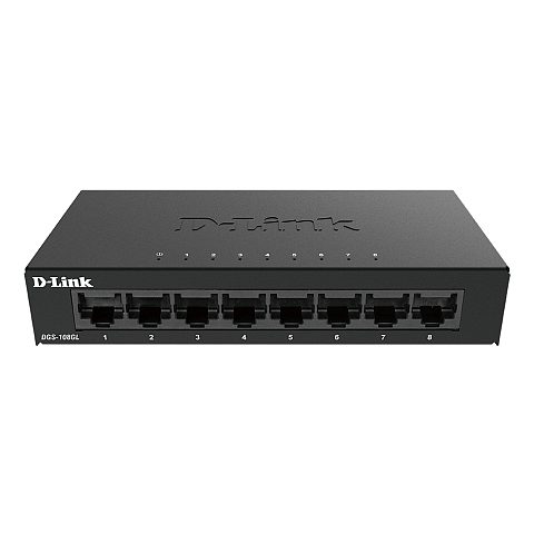 D-Link DGS-108GL Unmanaged Gigabit Ethernet (10/100/1000) Schwarz