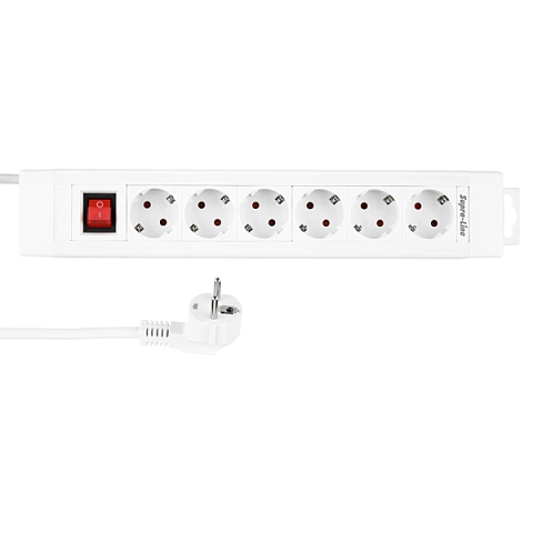 REV 14612113 Verlängerungskabel 2,4 m 6 AC-Ausgänge Drinnen Weiß