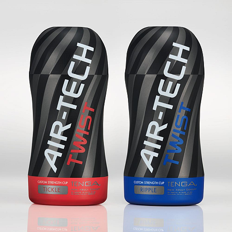 Tenga AIR-TECH TWIST TICKLE Männlicher Streichler Schwarz Thermoplastisches Elastomer (TPE)
