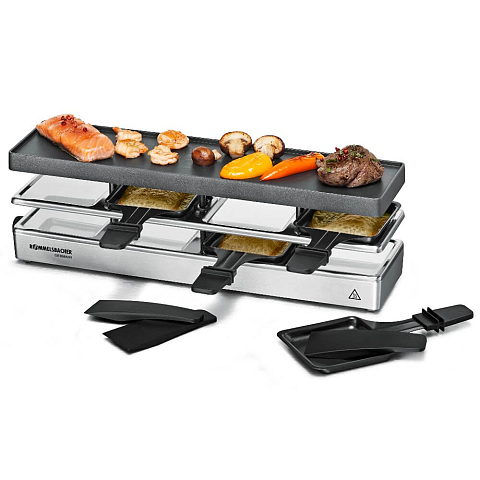 Rommelsbacher RC 800 Raclette Grill 4 Person(en) 795 W Schwarz, Silber