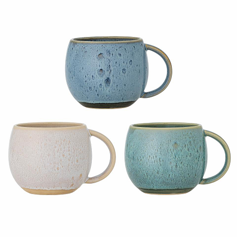 Bloomingville 82072559 Tasse Gemischte Farben, Blau Universal 3 Stück(e)
