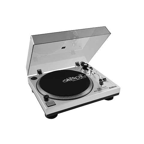 Omnitronic 10603043 DJ Turntable DJ-Plattenspieler mit Riemenantrieb Silber