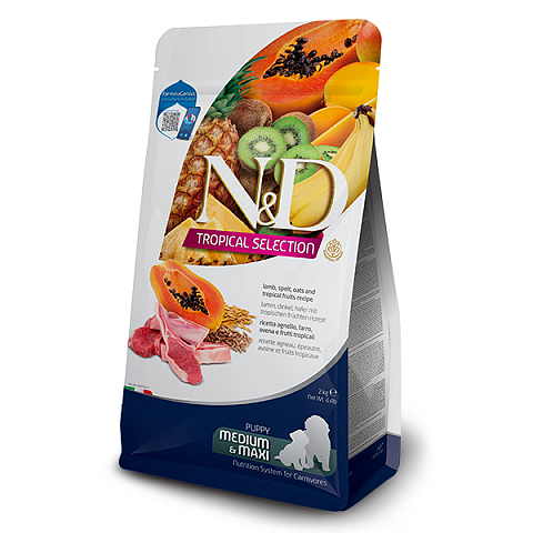Farmina Pet Food 8010276042422 Hunde-Trockenfutter 10 kg Welpe Fruits, Lamm