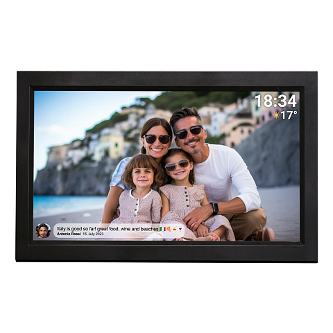 Denver PFF-1503B Digitaler Bilderrahmen Schwarz 39,6 cm (15.6") Touchscreen WLAN