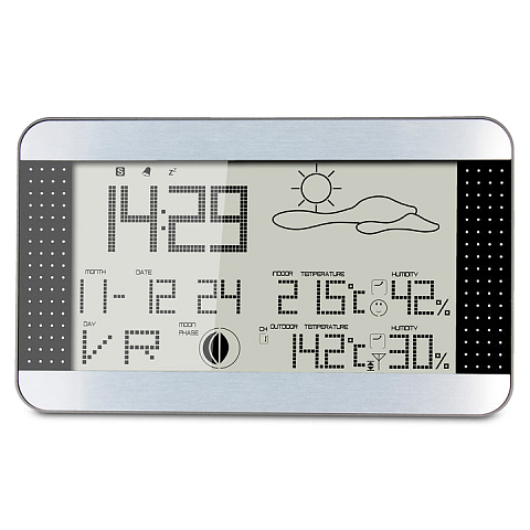 Alecto WS-1700 Schwarz, Silber LCD Akku