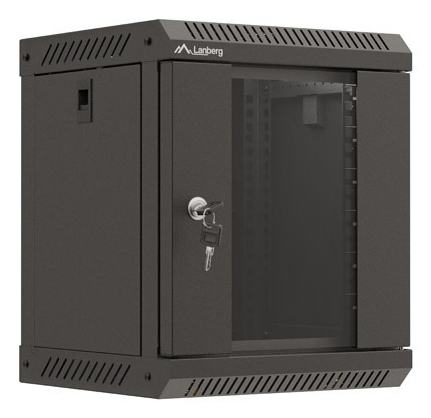 Lanberg WF11-3306-10B Rack 6U Wandmontiertes Regal Schwarz