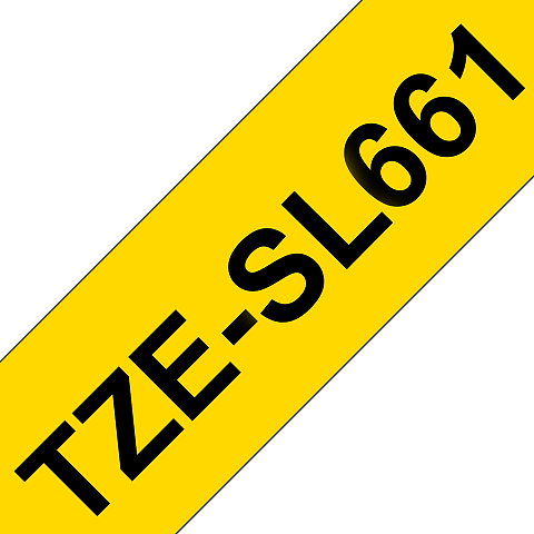 Brother TZE-SL661 Etiketten erstellendes Band Schwarz auf gelb