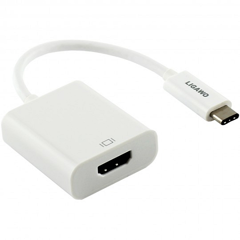 Ligawo 0.15m, USB3.1-C/HDMI USB-Grafikadapter 3840 x 2160 Pixel Weiß
