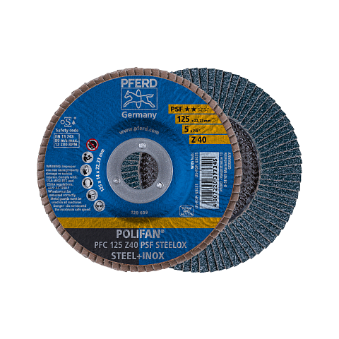 PFERD PFC 125 Z 40 PSF STEELOX Rotierendes Schleifwerkzeug Zubehör Metall