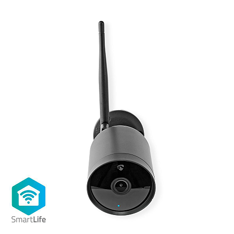 Nedis WiFi Smart Outdoor IP-camera | Full HD | Metalen behuizing | Waterdicht (IP65) Patrone (Form) IP-Sicherheitskamera Draußen 1920 x 1080 Pixel Decke/Wand