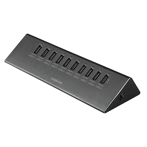 LogiLink UA0226 Schnittstellen-Hub 480 Mbit/s Schwarz