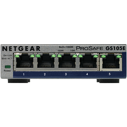 NETGEAR GS105E-200PES Netzwerk-Switch Managed L2/L3 Gigabit Ethernet (10/100/1000) Grau