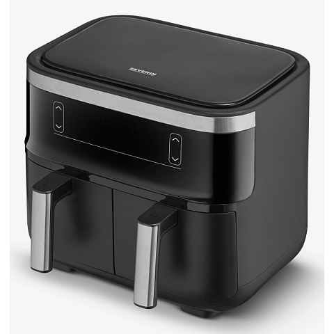 Severin FR 2463 Doppel 8 l Eigenständig 2600 W Heißluftfritteuse Schwarz
