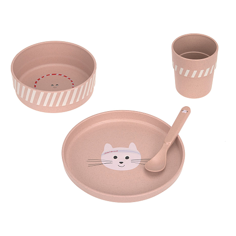 Lässig Tiny Team Fütterungs-Set für Kleinkinder Rose