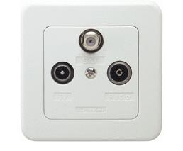 Schwaiger DSE650 531 Steckdose SAT + TV + Radio Weiß