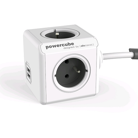 Allocacoc PowerCube Extended USB E(FR), 3m Verlängerungskabel 4 AC-Ausgänge