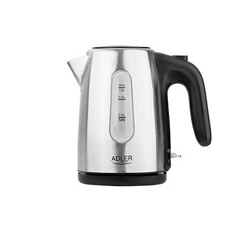 Adler AD 1273 Wasserkocher 1 l 1200 W Schwarz, Haselnuss, Edelstahl