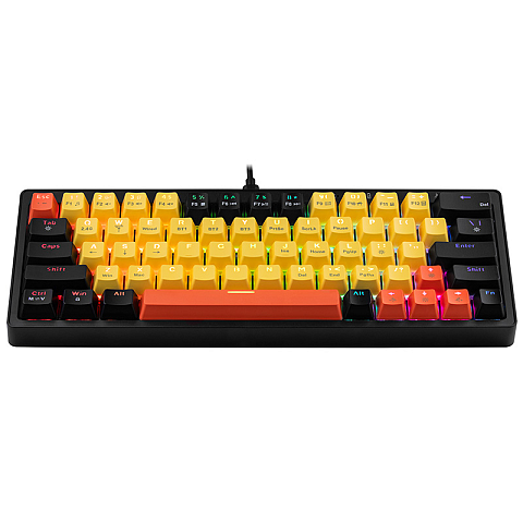 Tracer EVO2 Tastatur Gaming USB + RF Wireless + Bluetooth QWERTY Englisch Schwarz, Orange, Gelb
