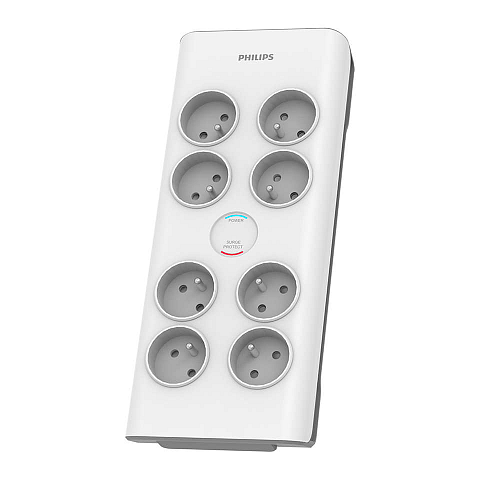 Philips SPN7080WA/60 Spannungsschutz Weiß 8 AC-Ausgänge 2 m