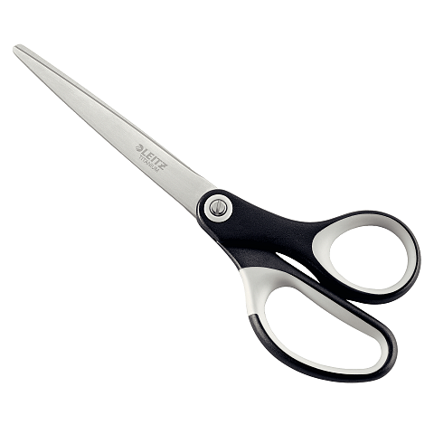 Leitz 54166095 Büro- & Bastelschere Büroscheren Gerader Schnitt Schwarz, Silber